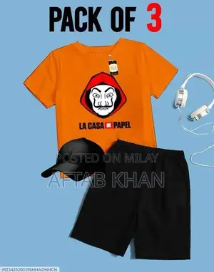 Photo - 2 pcs boy's jersy printed Tracksout