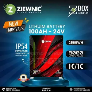 Photo - LITHIUM BATTERY  100 - AH 24V ZIEWNIC NEW ARRIAL