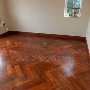 Photo - Gloss wooden flooring vinyl floor wall branding Hospital vin