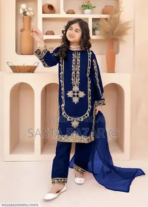 Photo - Girls Kurta and Shalwar Suit – 3 Pcs - Discount 15%