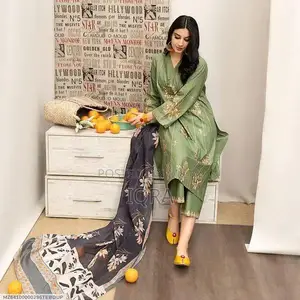 Photo - 3 pcs lawn unstitched suit