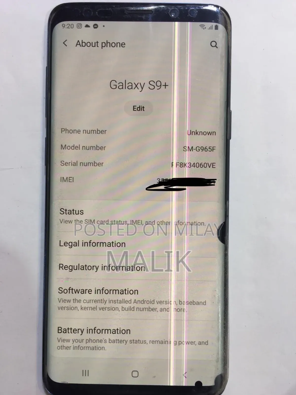 Samsung Galaxy S9 Plus 64 GB Blue