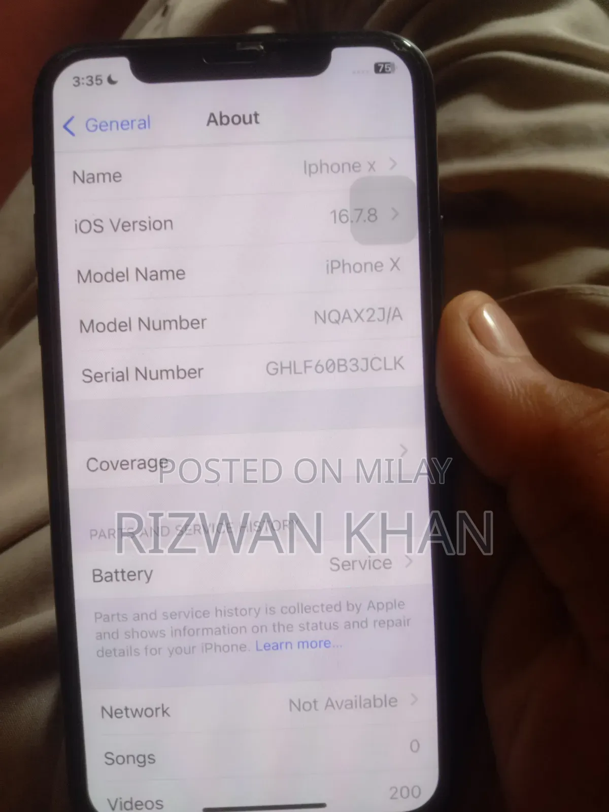 Apple iPhone X 64 GB Black