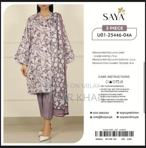 Photo - Saya Barnds Original 3pc Printed New Volume Lawn 3pc