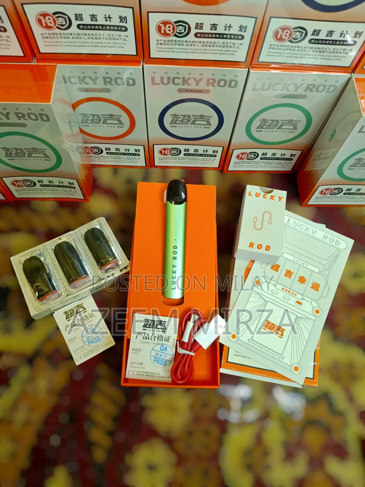 Lucky Rod Pod | With 3 Refillable Coils | 30ml Flavour Free |