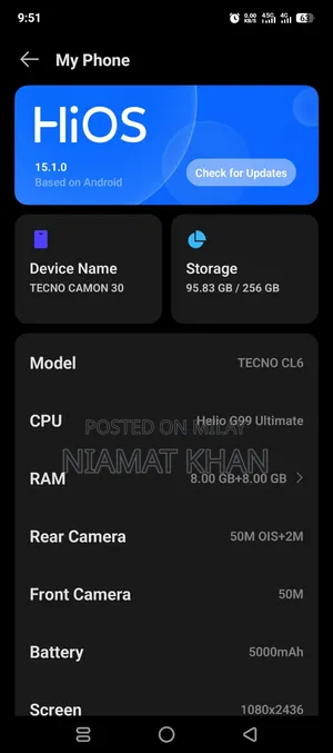 New Tecno Camon 30 256 GB