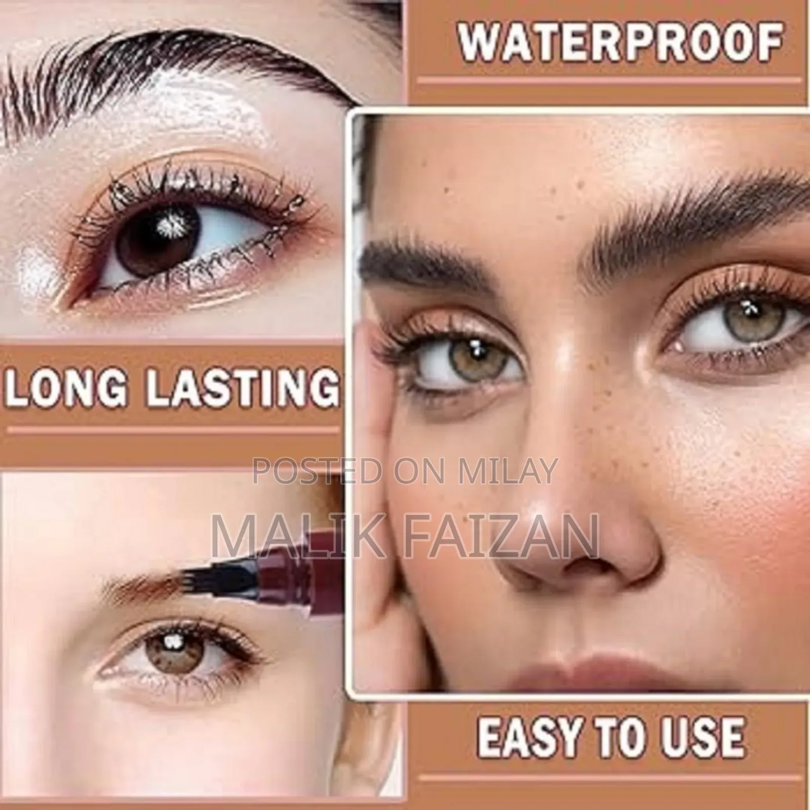 Waterproof Smudge Proof Eyebrow Pencil - 1 PCS