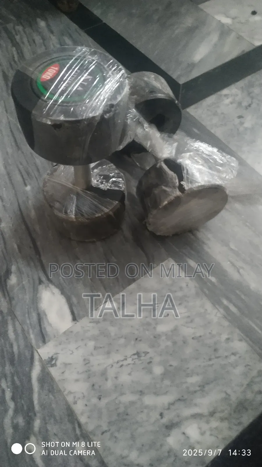 10kg Rubber Coated Dumbell Pair