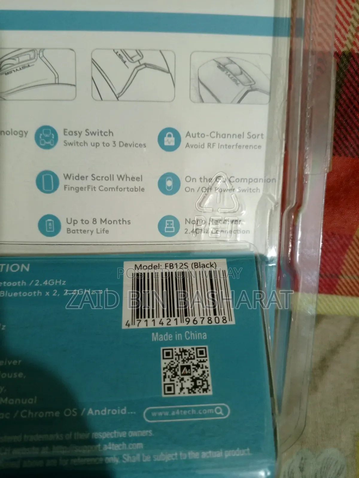 A4tech Fb12s Wireless Mouse