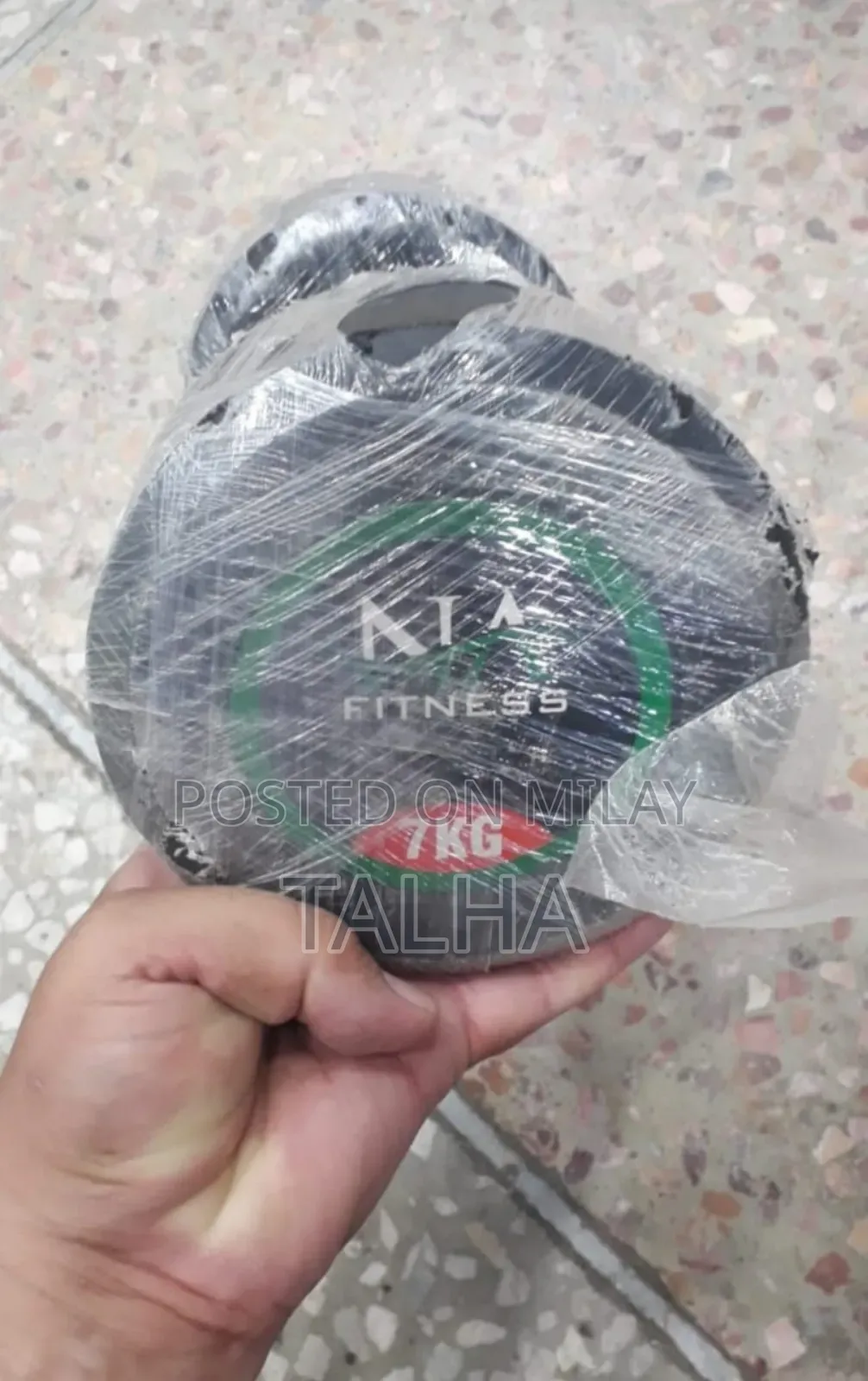 7kg Rubber Coated Dumbells Pair