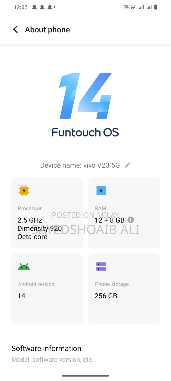 Vivo V23 5G 256 GB Gold