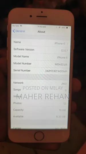 New Apple iPhone 6 16 GB Gray