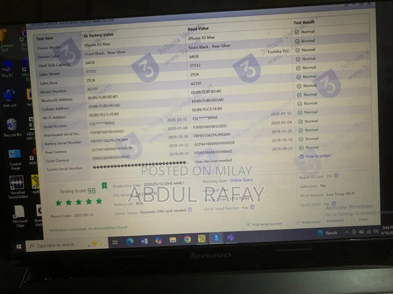 New Apple iPhone XS Max 64 GB White