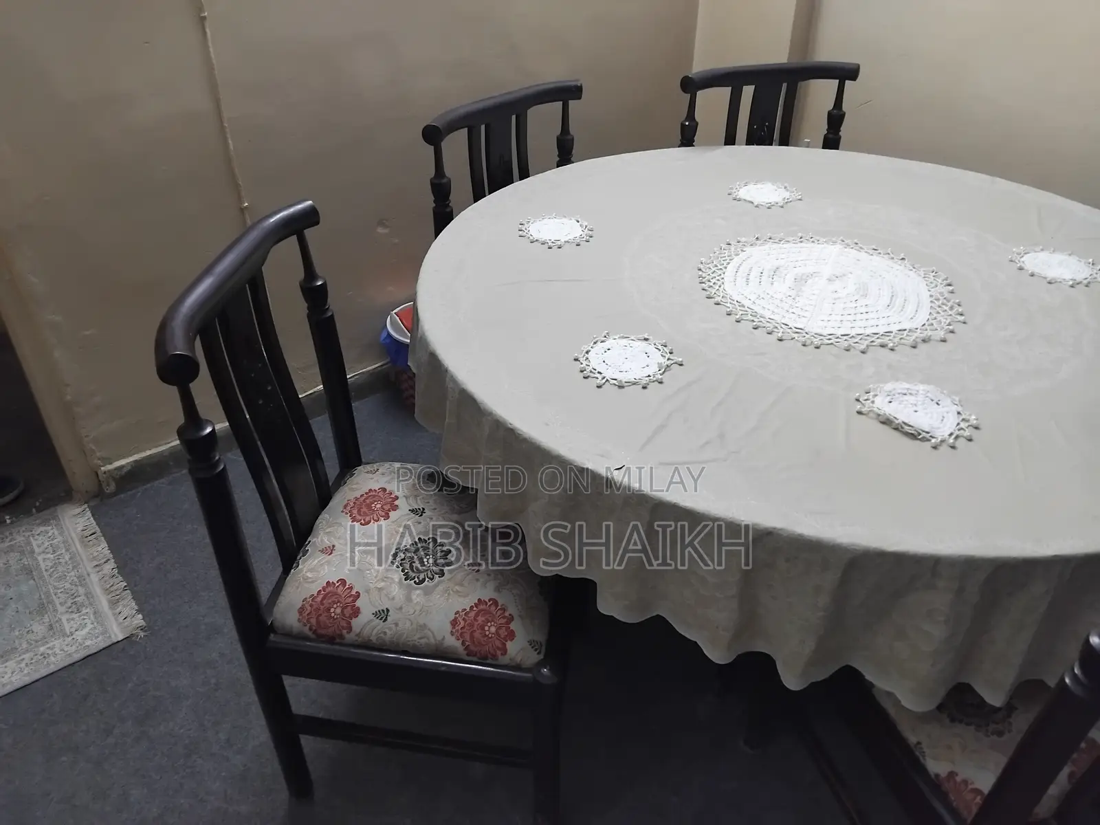Dining Table and Six Chairs Wood Pure