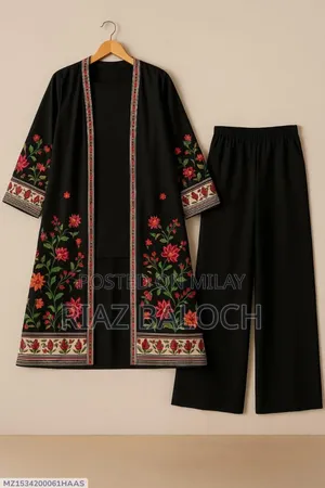 Photo - 3 PCS Lown Suit Women's Stitched Printed Gown Suit