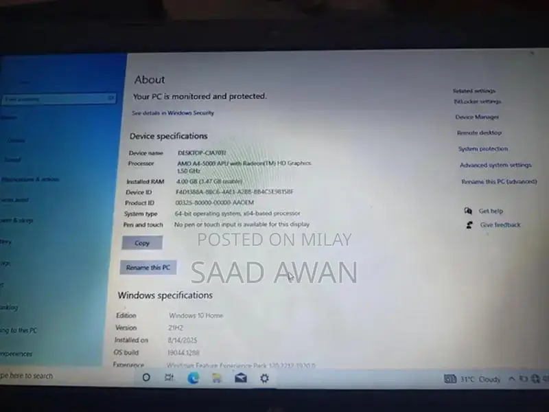 HP 14-inch AMD Laptop with SSD Storage