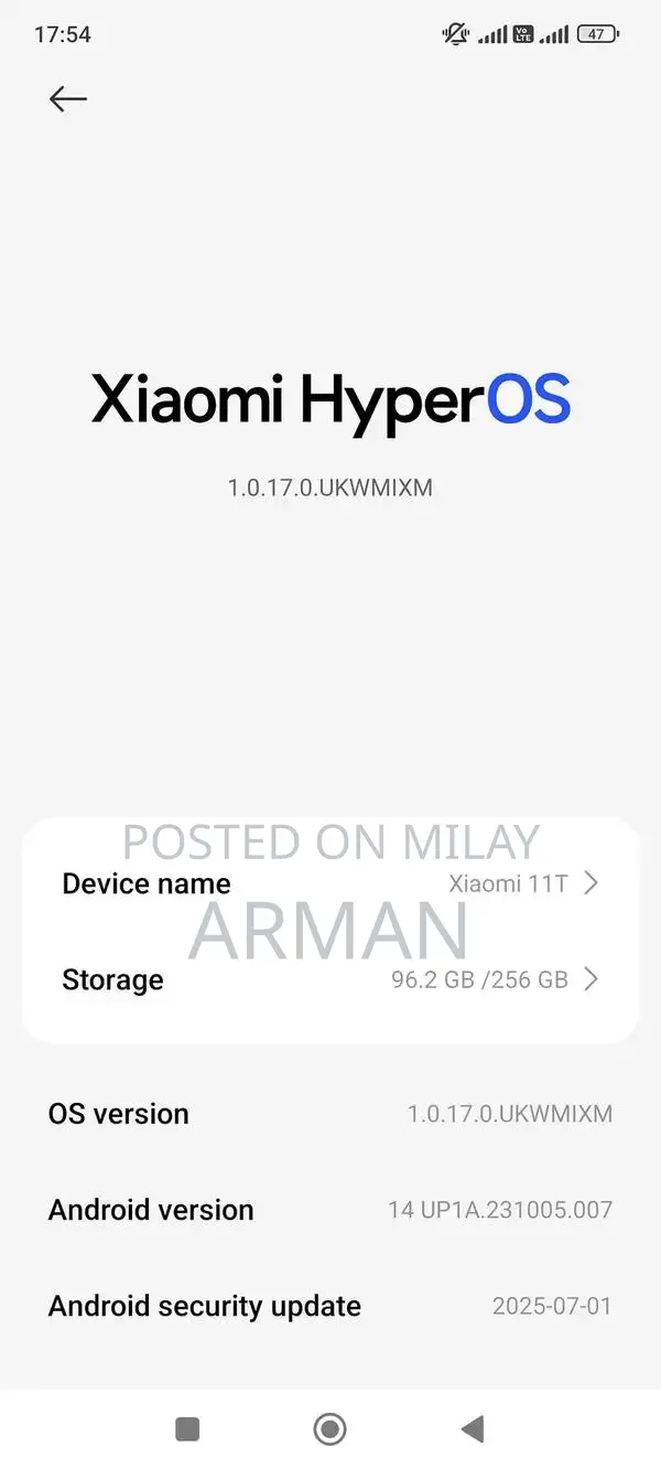 Xiaomi Mi 11T Smartphone, 8GB RAM, 256GB Storage, Complete Packaging