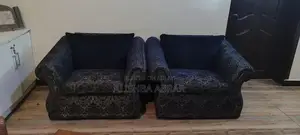 Photo - Blue 5-Seater Living Room Sofa with Comfortable Foam Padding