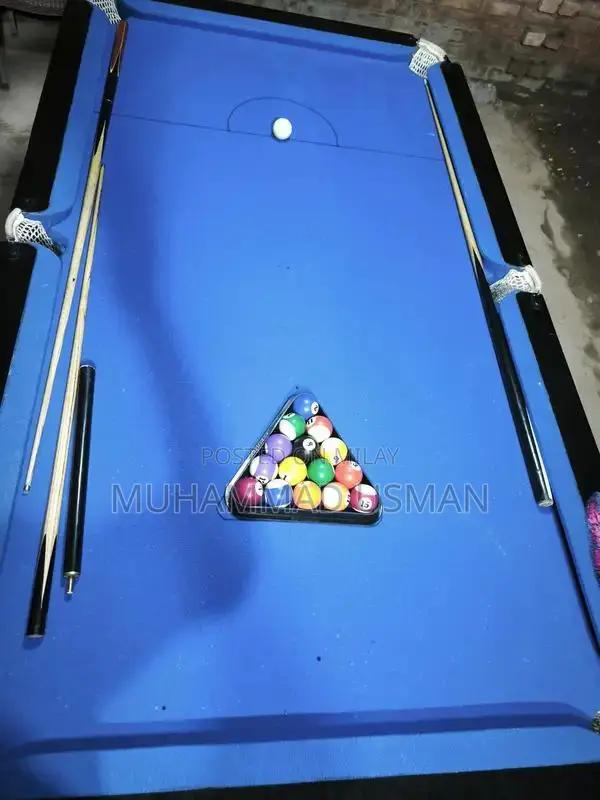Billiards Game Set with 5 Sticks, 2 Balls, and Frame