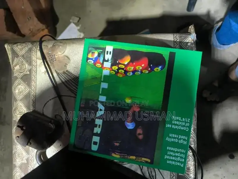 Billiards Game Set with 5 Sticks, 2 Balls, and Frame