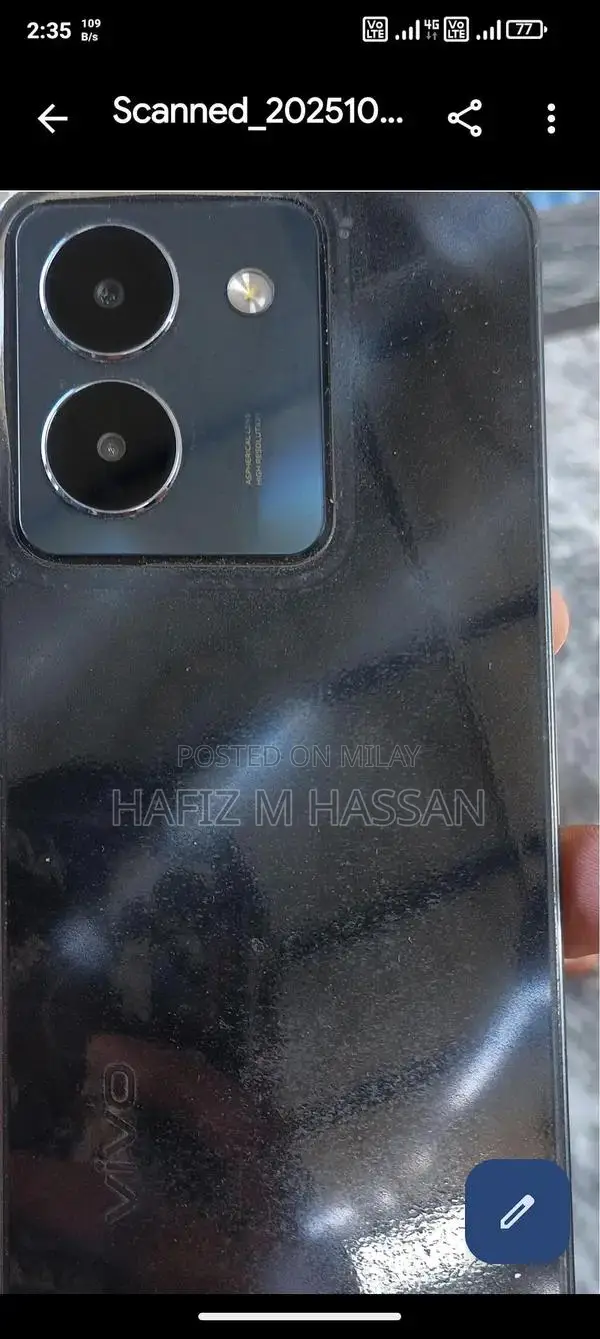 Vivo Y36 Smartphone with Charger in Good Condition