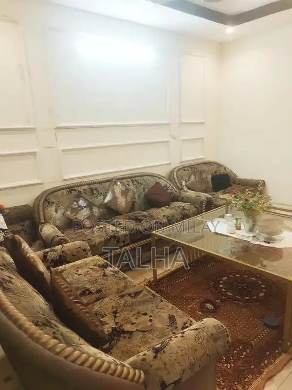 7-Seater Corner Sofa Set with Solid Wood Frame