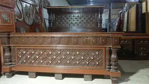 Tali Wood Double Bed Set with Mattress and Furniture