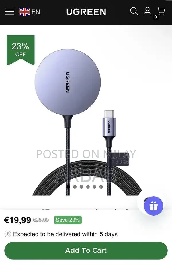 15W Magnetic Wireless Qi Charger with Magsafe Compatibility