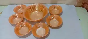 Heat Proof Golden Multi-Purpose Bowl Set with 12 Pieces