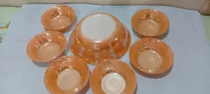 Heat Proof Golden Multi-Purpose Bowl Set with 12 Pieces