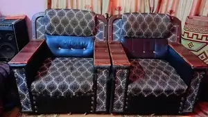 Comfortable 5-Seater Sofa with Dining Table Set