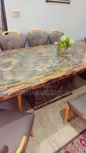 Photo - Large Dining Table with 8 Chairs - Spacious Dining Set