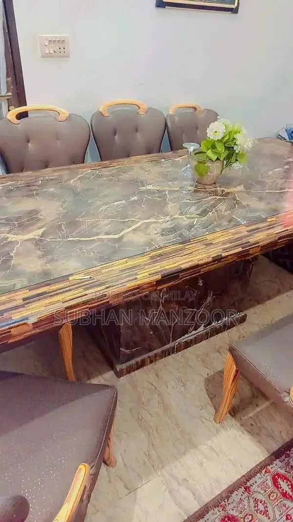 Large Dining Table with 8 Chairs - Spacious Dining Set