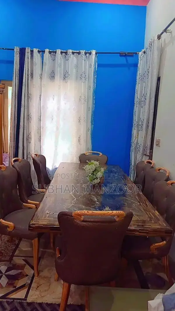 Large Dining Table with 8 Chairs - Spacious Dining Set