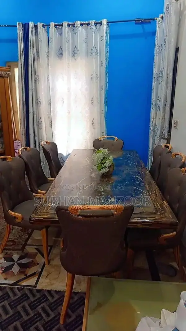 Large Dining Table with 8 Chairs - Spacious Dining Set