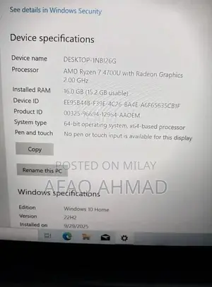 Lenovo ThinkPad E14 Laptop - AMD Ryzen 7, 16GB RAM, 256GB SSD