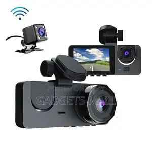 Photo - Triple Lens WiFi Dash Cam - Full HD 1080p Front, Rear, Interior Record