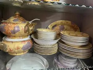 Ceramic Cheeni Dinner Set with Cups, Plates, and Serving Pieces