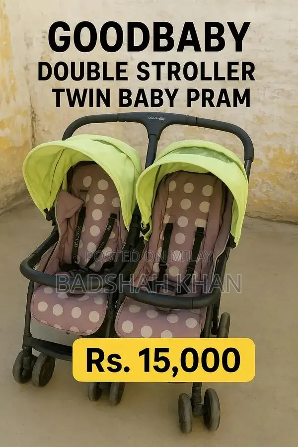 Goodbaby Twin Baby Stroller with Individual Canopies