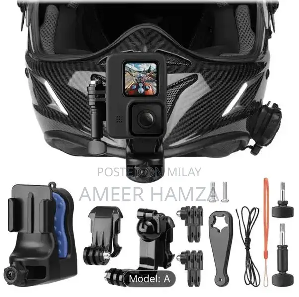 Tuyu Detachable Helmet Chin Mount for Action Cameras and Vloggers