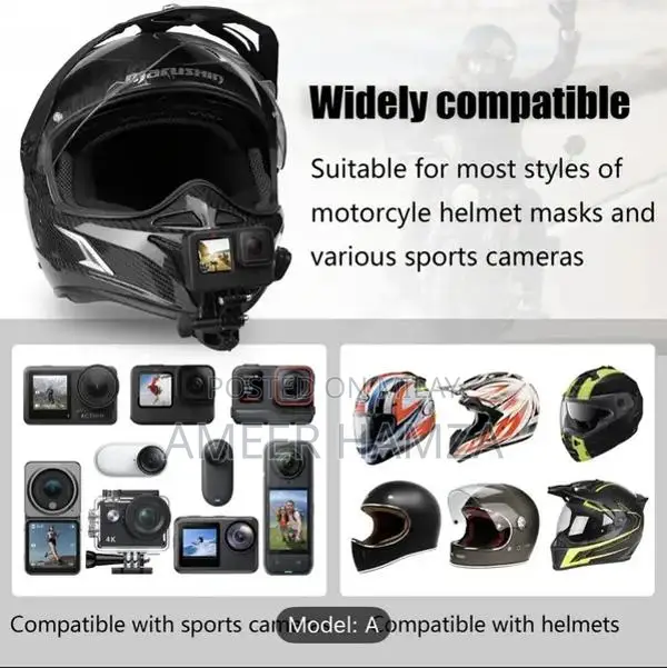 Tuyu Detachable Helmet Chin Mount for Action Cameras and Vloggers