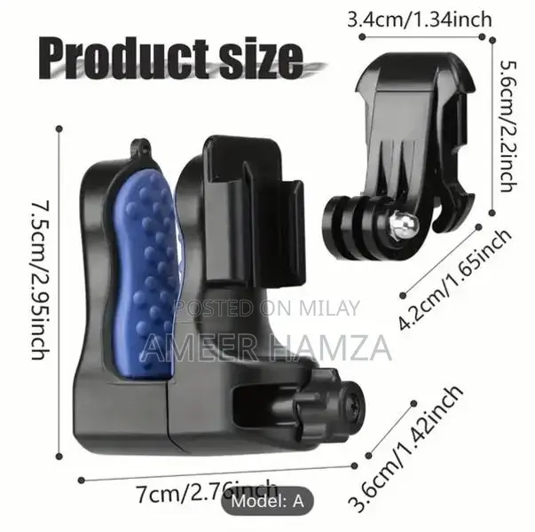 Tuyu Detachable Helmet Chin Mount for Action Cameras and Vloggers