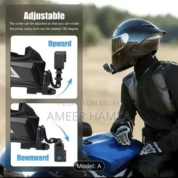 Tuyu Detachable Helmet Chin Mount for Action Cameras and Vloggers