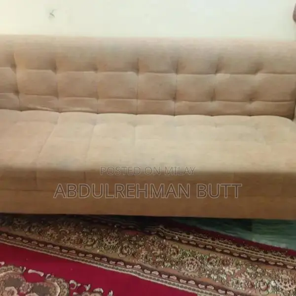 Mustard Convertible Sofa Bed with Comfortable Sleeping Surface