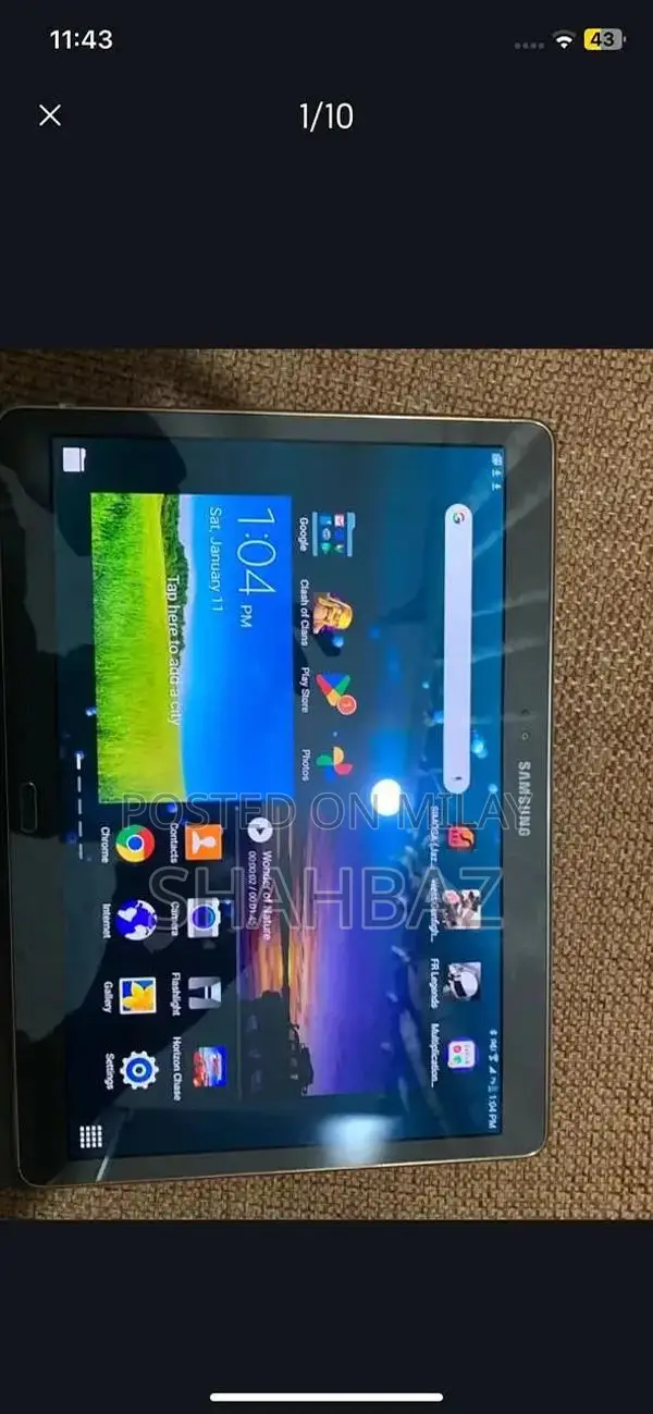 Samsung Galaxy Tab S 10.5 Tablet Golden Leather Case