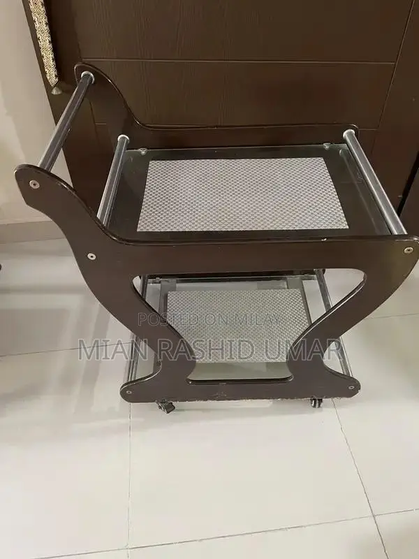 Two-Tier Serving Trolley with Mats