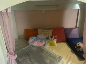 High Loft Bunk Bed with Storage Stairs and Bookshelf