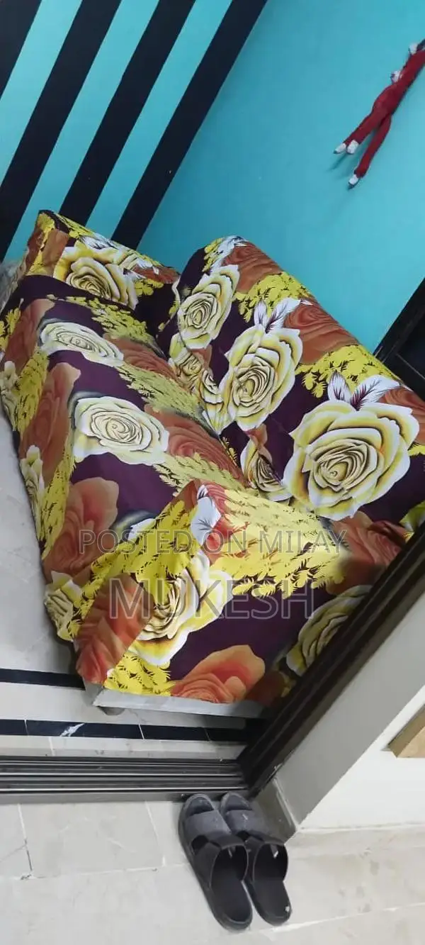 5-Seater Wooden Living Room Sofa Set with Protective Covers