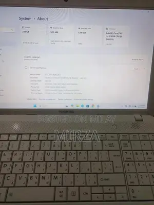 Toshiba Laptop i5 3rd Gen 256GB SSD Windows 11