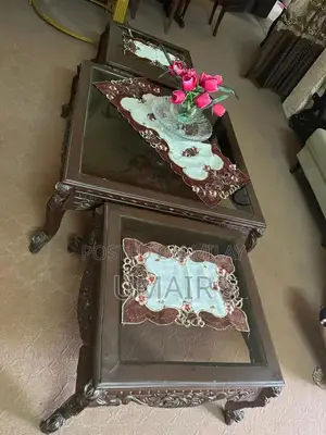 Photo - Modern Center Table Set with Two Side Tables